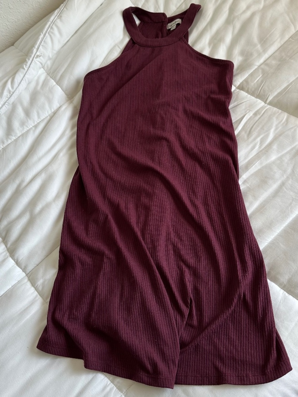 Love Fire maroon halter neck dress